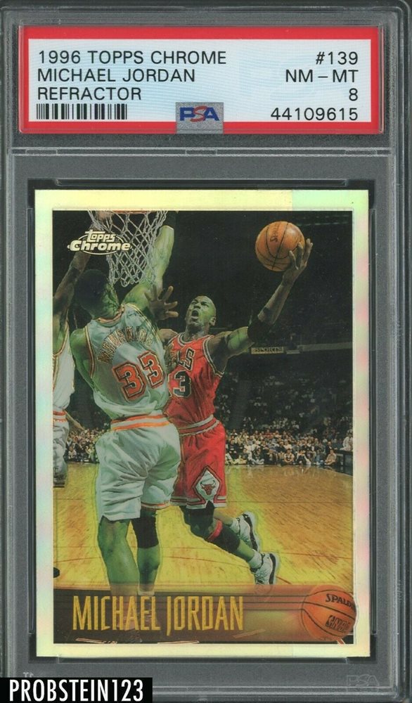 1996 Topps Chrome＃139 Michael Jordan 1996-97 Topps Chrome #139 Michael Jordan Insert PSA 9 Graded