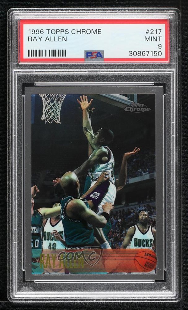レイアレン  NBAカード　96-97   topps chrome  PSA7 レイアレン NBAカード 96-97 topps chrome PSA7 レイアレン NBA