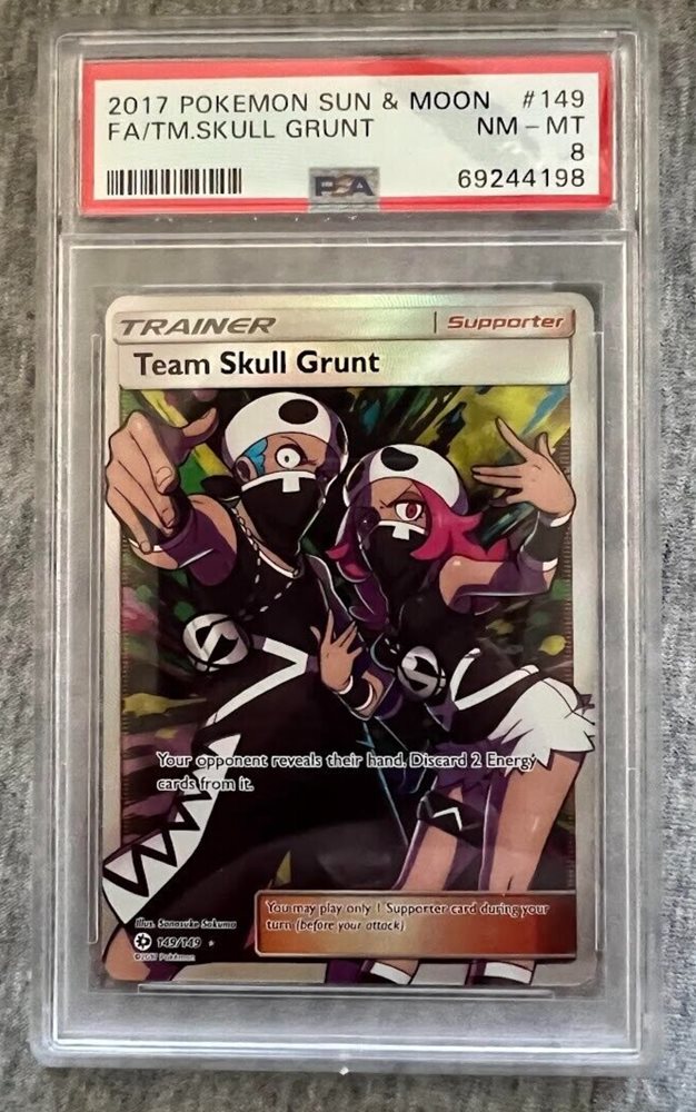 the back of the pokemon card Team Skull Pin Badge (Pokemon TCG) — Titan Cards Ltd