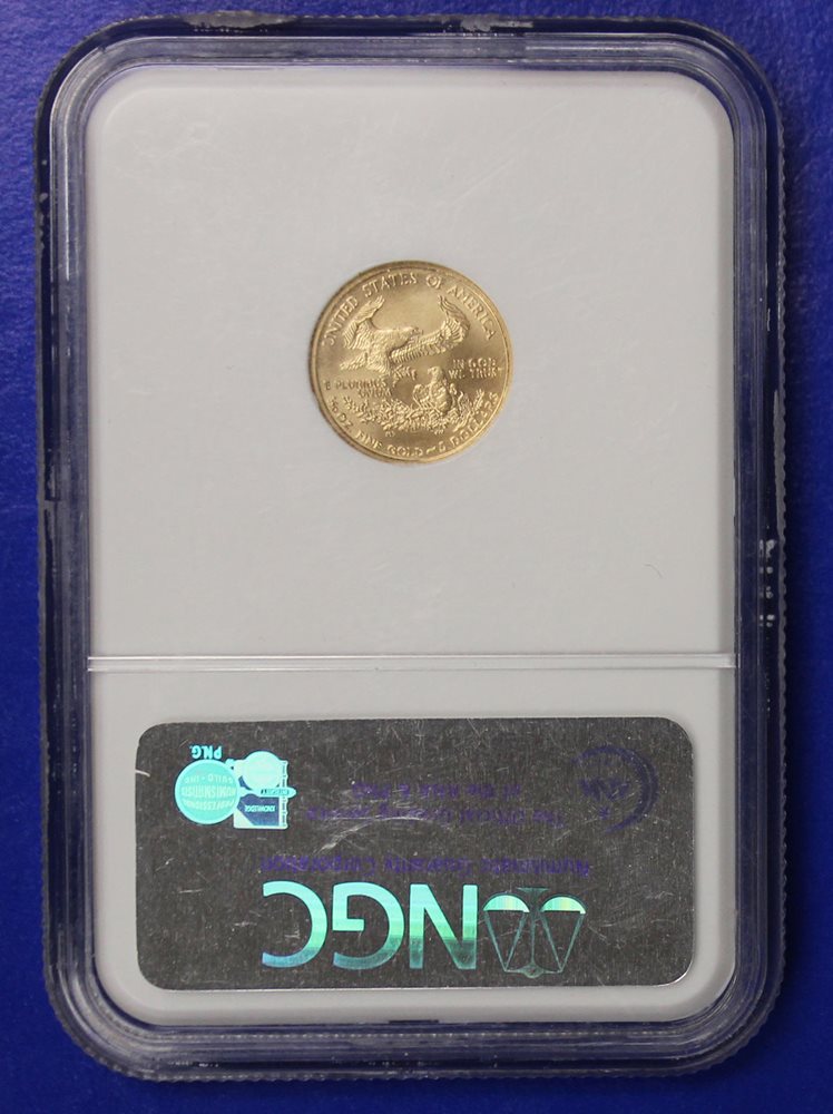 2019 $5 American Gold Eagle 1//10 oz PCGS MS69 First Strike Flag Label