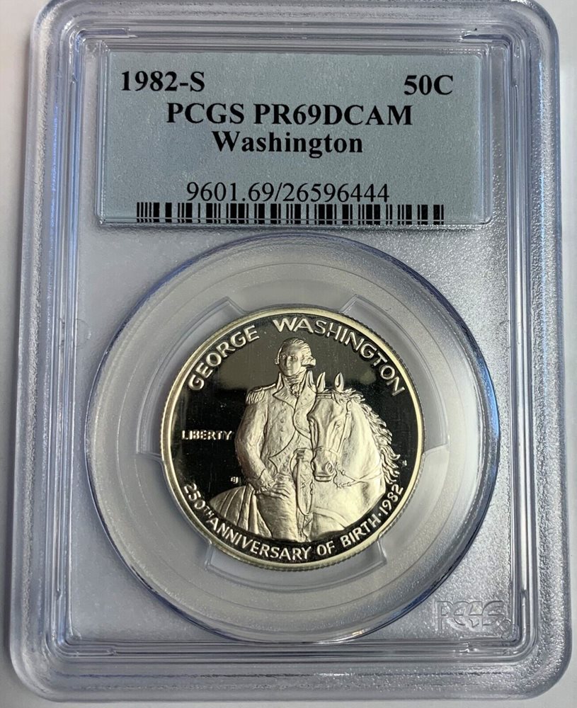 1982-S Washington Commemorative Half Dollar PCGS PR69DCAM 90