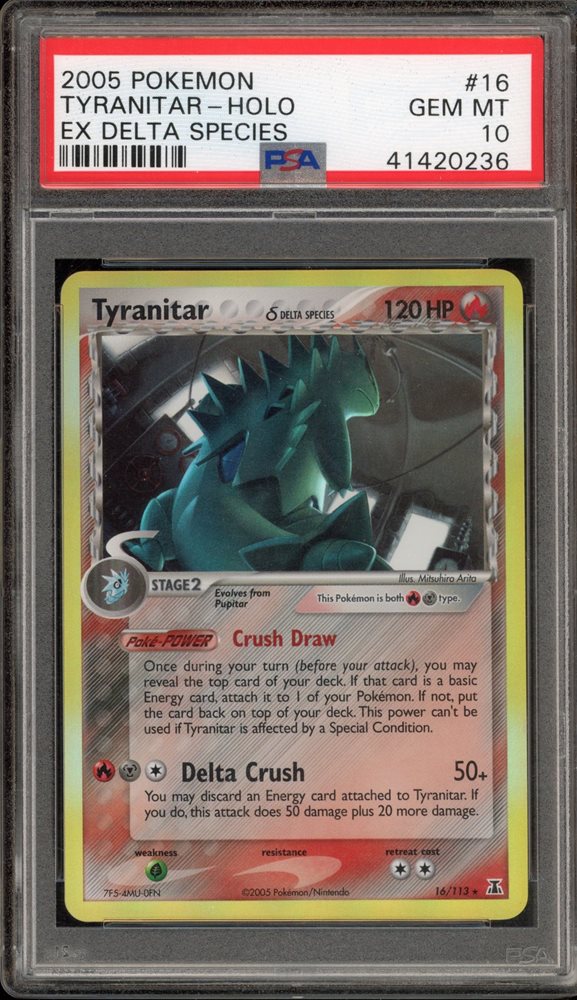 【PSA10】バンギラスex デルタ種 tyranitar バンギラスex δ-デルタ種【1ED有無で査定額変動】-旧ポケモン