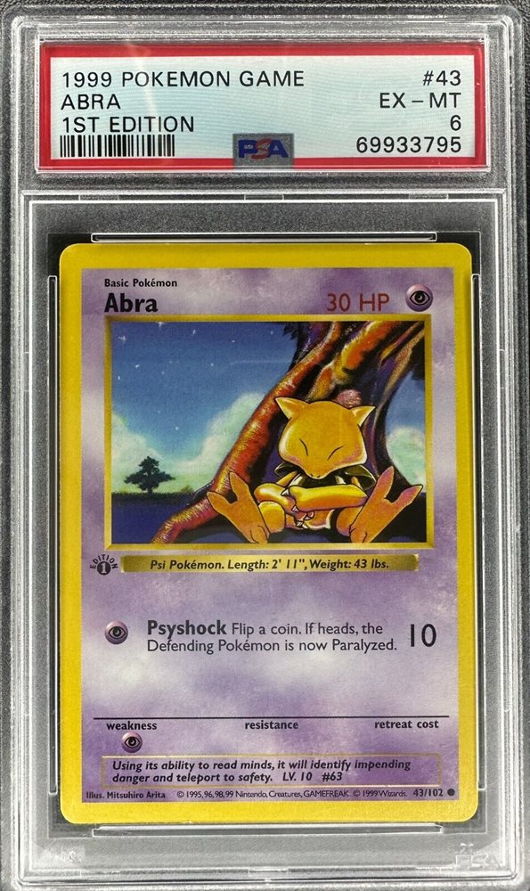ポケモンカードゲーム Abra 1st edition shadow less Abra 1999 Pokemon Game #43 Shadowless Price Guide - Sports