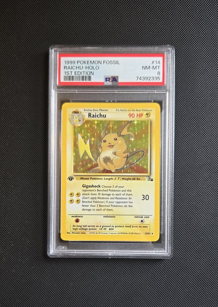 Auction Prices Realized Tcg Cards 1999 POKEMON FOSSIL Raichu