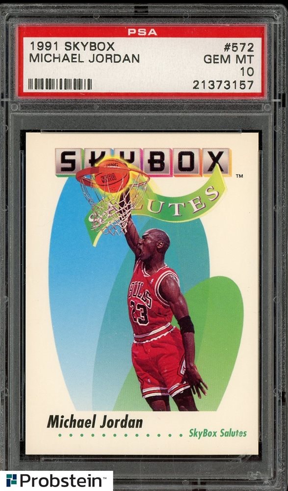 [お盆セール] 1991 Skybox マイケル ジョーダン PSA-10 Amazon.com: Michael Jordan 1991 Skybox Basketball Card #583