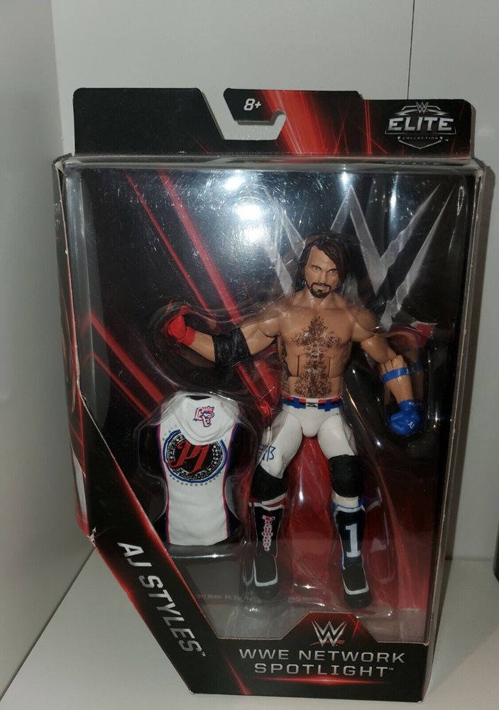 WWE AJ Styles Network Spotlight Elite Mattel Figure NEW