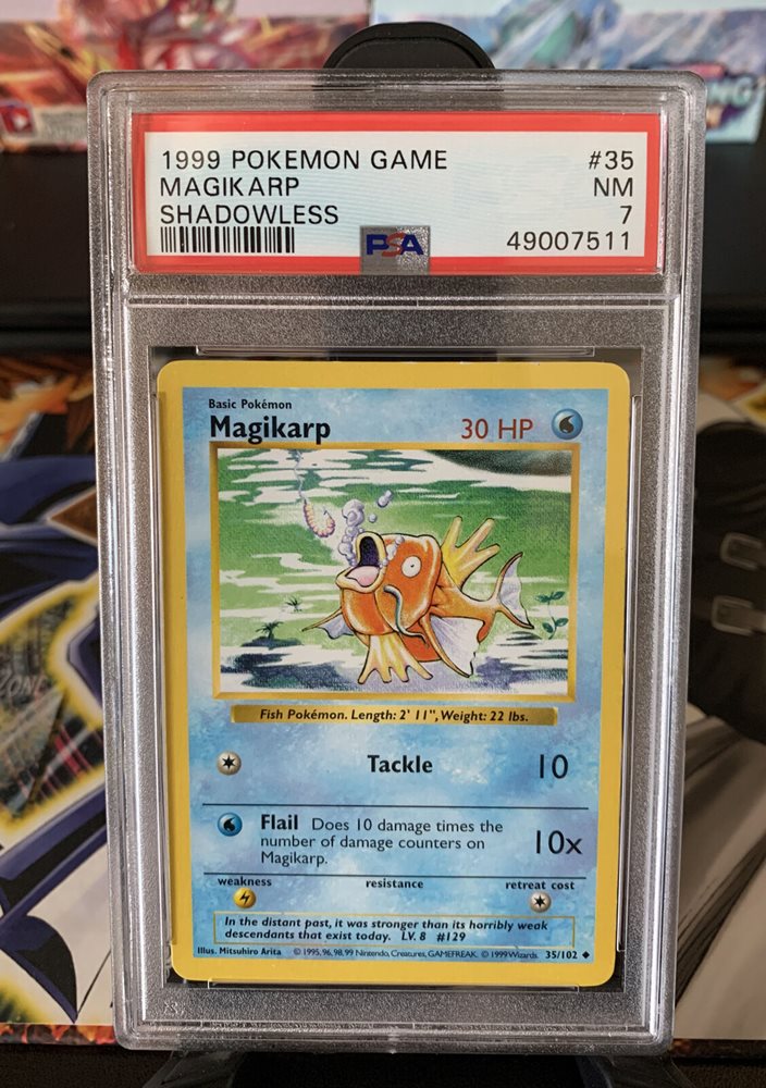 POKEMON CARD TCG BASE SET 1999 MAGIKARP SHADOWLESS 35//102 NM