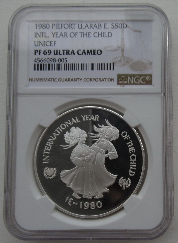 NGC PF69 United Arab Emirates UAE 1980 Year of The Child S50D