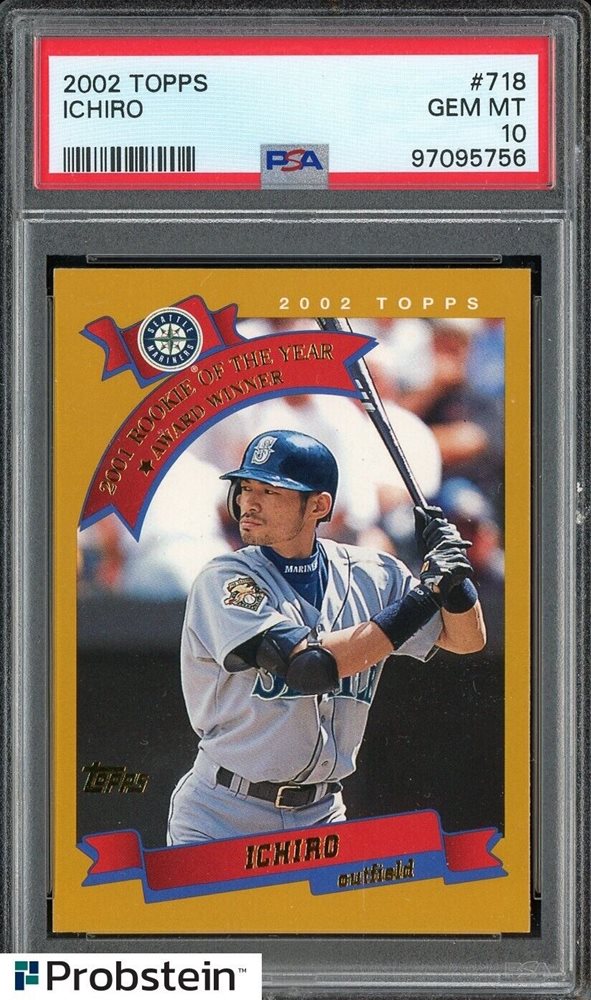 イチロー　2002UD ルーキージャージーカードPSA8 Auction Prices Realized Baseball Cards 2002 TOPPS Ichiro