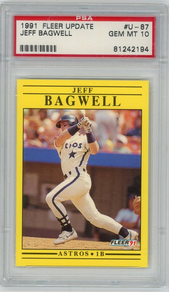 その他 1991 ULTRA UPDATE JEFF BAGWELL BGS GEM Auction Prices Realized Baseball Cards 1991 ULTRA UPDATE
