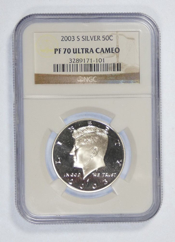 2003-S SILVER KENNEDY HALF Dollar PCGS PR69DCAM