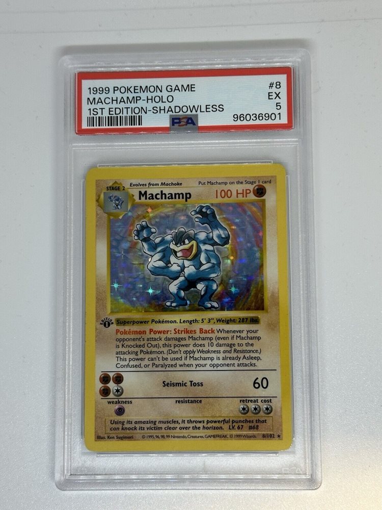Auction Prices Realized Tcg Cards 1999 Pokemon Game Machamp-Holo