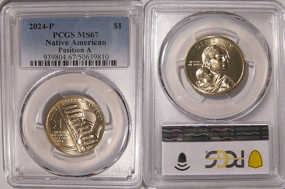 2024 P Native American Sacagawea Dollar $1 PCGS MS67 Position A