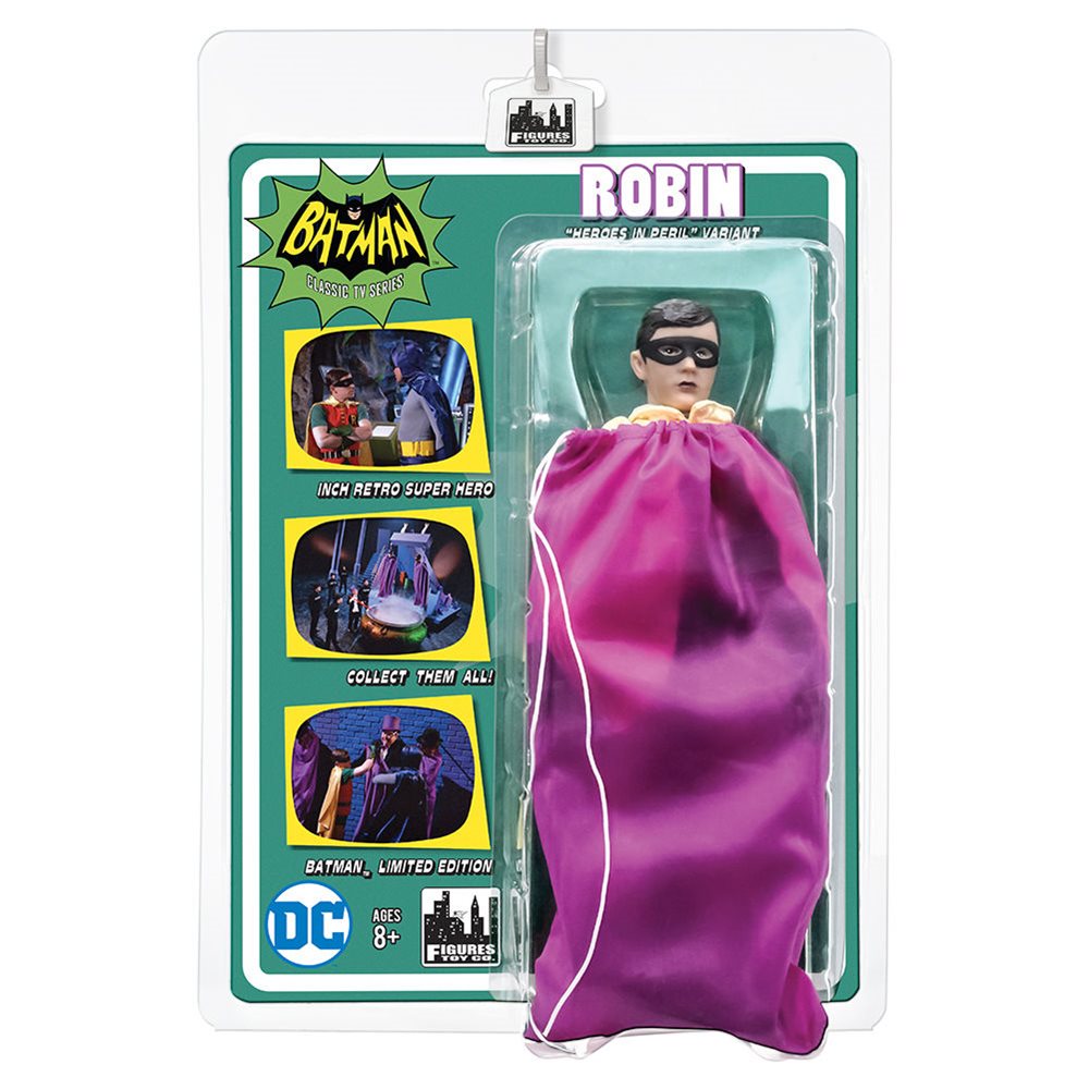 Batman 66 Classic TV Show Retro Style 8 Inch Figures Series 3 Rem. Mask Robin