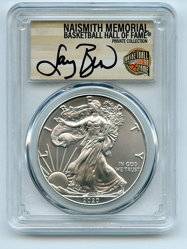 2020 (P) $1 Silver Eagle Emergency Issue PCGS MS70 Larry Bird