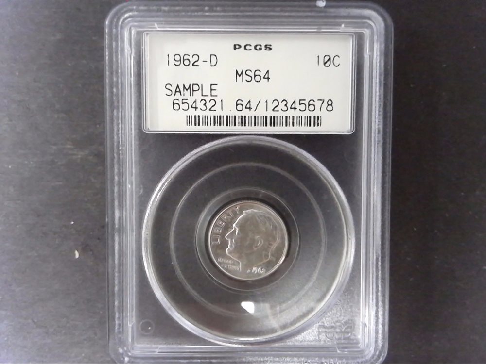1962-D Roosevelt SILVER Dime PCGS MS64FB