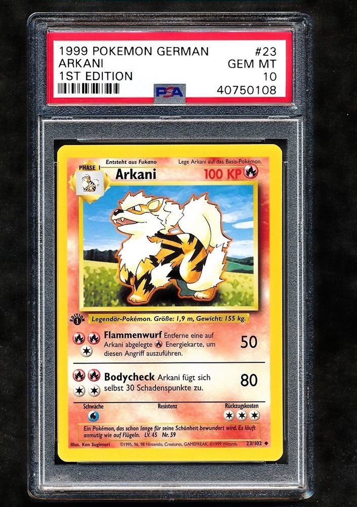 arcanine pokemon card 1995 Pokemon Base Set (Shadowless) Arcanine 1st Edition / Near Mint