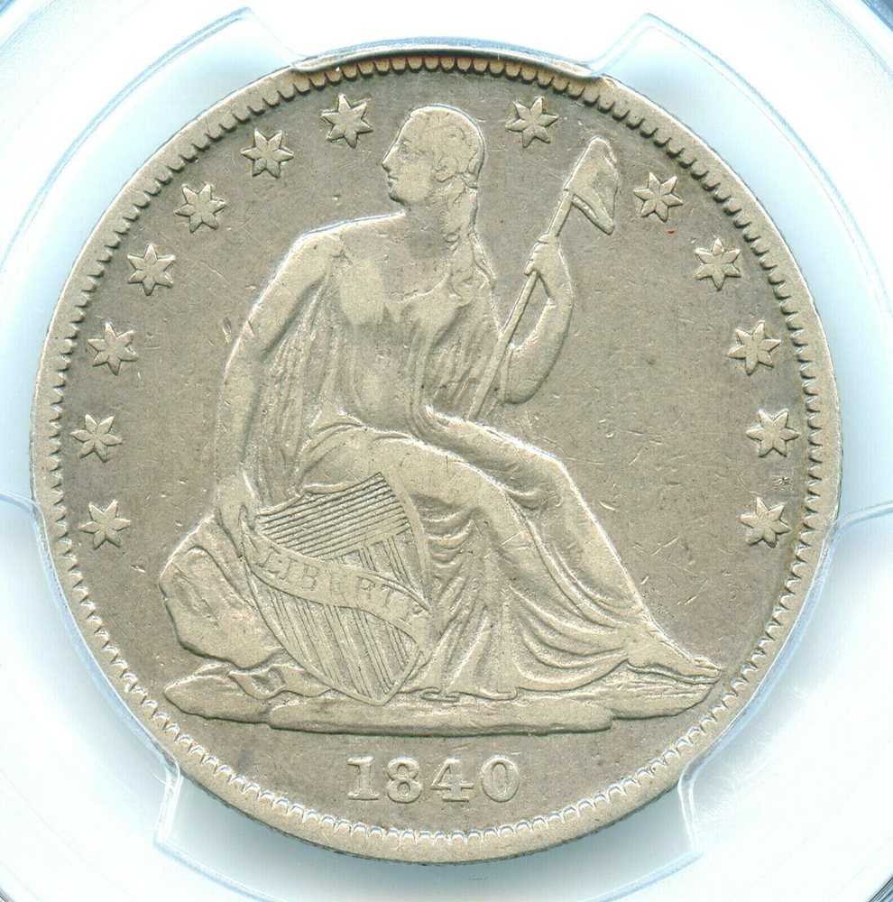 1840(O) Reverse of 1838 Liberty Seated Half Dollar, PCGS VF25