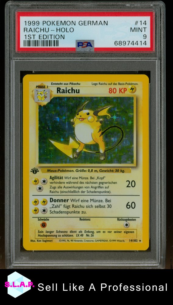 Auction Prices Realized Tcg Cards 1999 POKEMON GERMAN Raichu-Holo