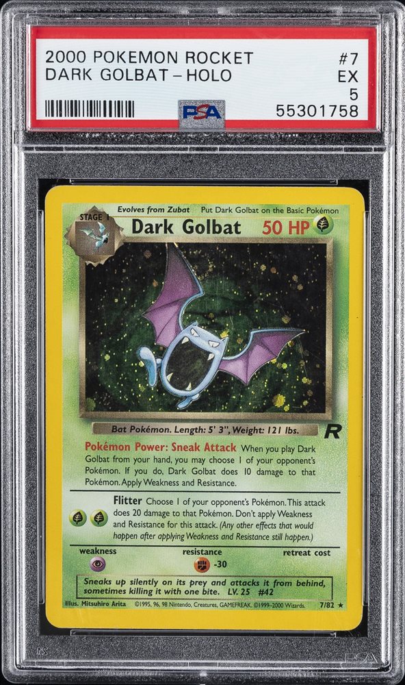 ポケモン Dark Golbat 50 HP Team Rocket PSA品質 Dark Golbat [1st Edition] #7 Prices | Pokemon Team Rocket