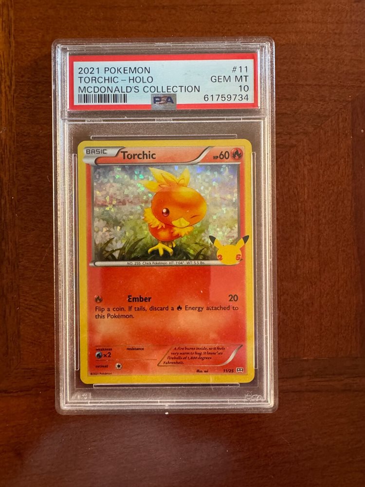 最終出品 PSA10 マクドナルド アチャモ TORCHIC McDonald Pokémon TORCHIC 11/25 Rare McDonald's 25th Anniversary
