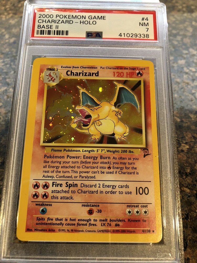 holographic charizard card 1st edition Charizard Pokemon Card Holographic Credit Card Holographic Credit Card Skin  – Anime Town Creations main image 0