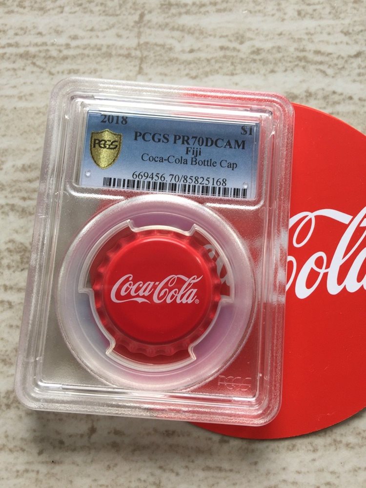 PCGS PR70 2018 Fiji Coca-Cola Bottle Cap $1 6g Silver Proof Coin