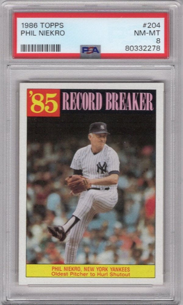 Auction Prices Realized Baseball Cards 1986 TOPPS Phil Niekro