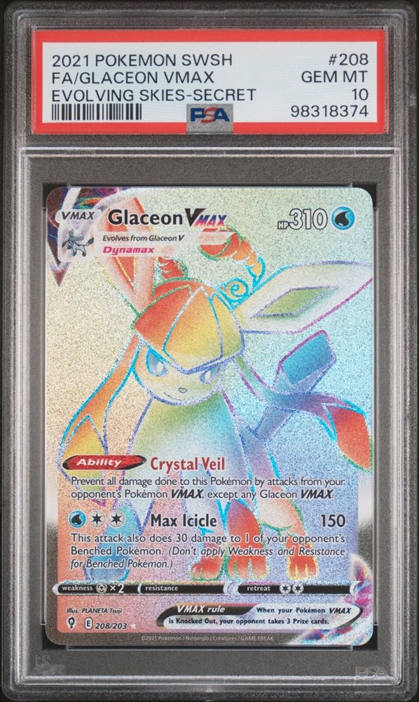 glaceon vmax pokemon card Glaceon VMax - 041/203 Full Art Ultra Rare