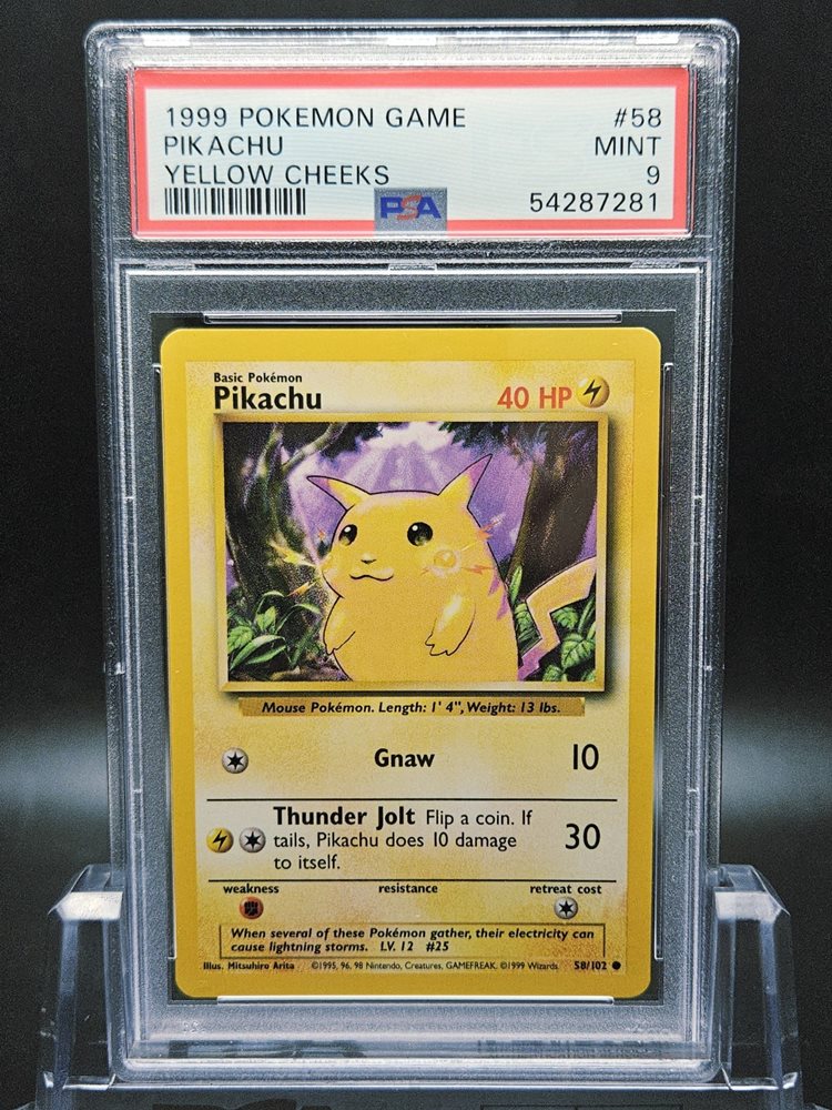 ポケモンカードゲーム 1999 Pikachu Yellow Cheeks 1ed PSA5 PSA 5 Excellent 1999 Pokemon Game Base Set Pikachu - Yellow