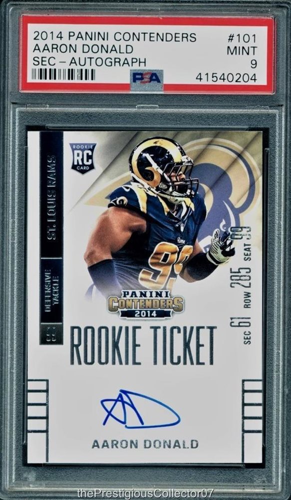 Aaron Donald サイン入りトレーディングカード 値下げ】［希少