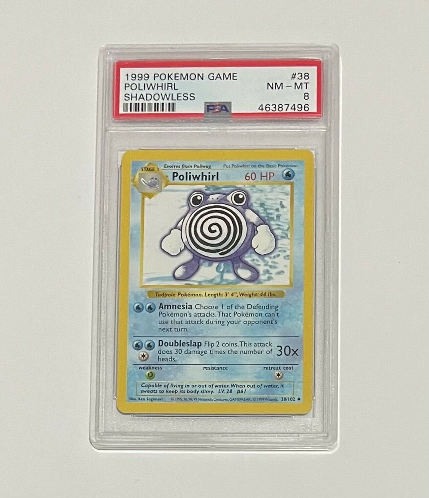 Auction Prices Realized Tcg Cards 1999 Pokemon Game Poliwhirl SHADOWLESS