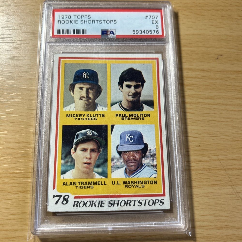 BB - 1978 - Topps - #707 - Rookie Shortstops - PSA 8 - NM-MT