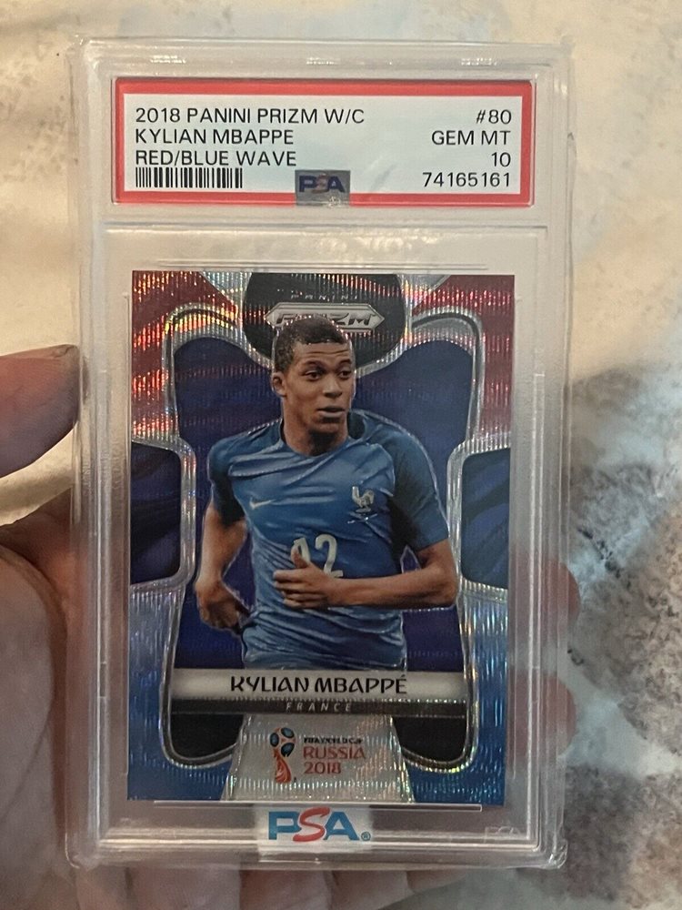 PSA9 RC mbappe panini 2018 W杯 KYLIAN MBAPPE PSA 9 ROOKIE 2018 PANINI PRIZM WORLD CUP NEW