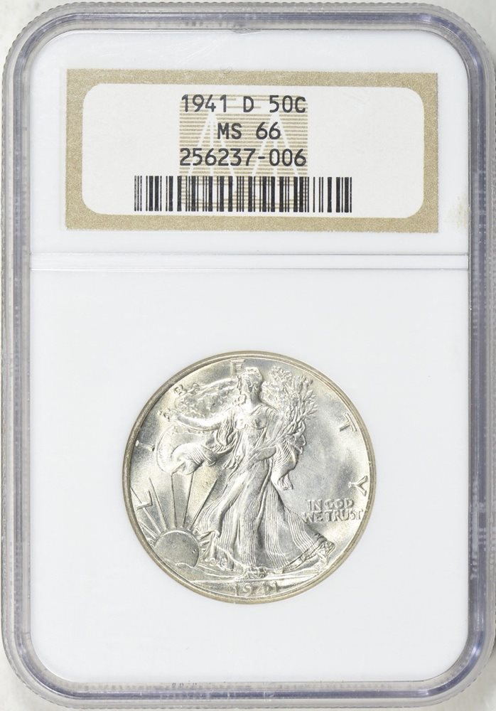 1941-D Walking Liberty Half Dollar NGC MS-66, MS66 - PCGS Auction