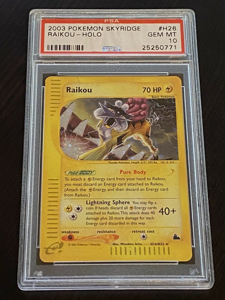 PSA 9.0 ? CCG 58 Pokemon Skyridge Holo Raikou H26//H32 Deutsche Karte BGS