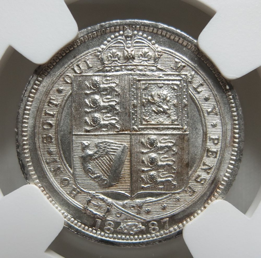 GREAT BRITAIN 6 pence Sixpence 1887 NGC MS 63 UNC Jubilee