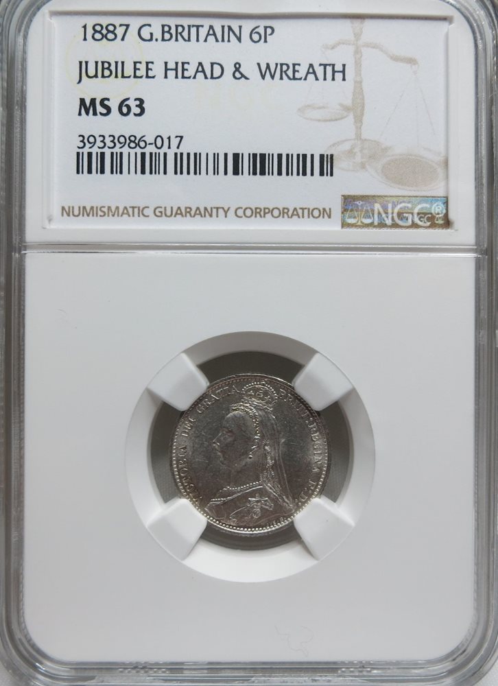 イギリス　1シリング　1887 【NGC MS63】　世界コイン イギリス 1シリング 1887 【NGC MS63】 世界コイン