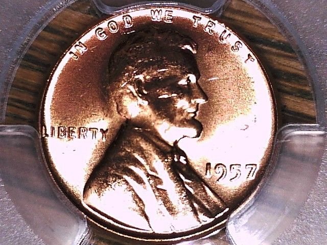 1957 P Lincoln Wheat Cent PCGS MS 64 RD, MS64RD - PCGS