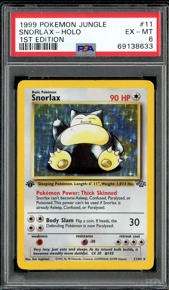 英語版初期 ポケモンカード snorlax holo 1st Edition 英語版初期