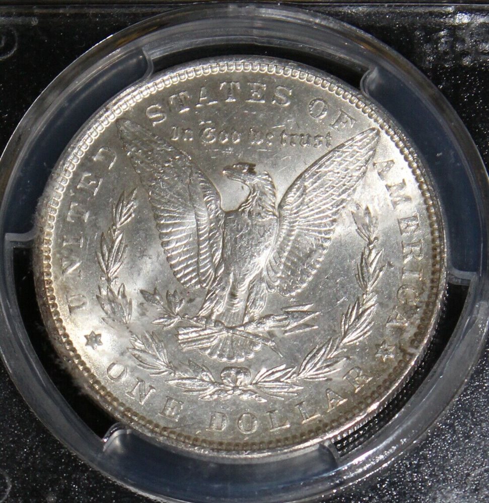 1889 VAM 19A Top 100 MS 62 BAR WING PCGS Morgan Silver Dollar R-6