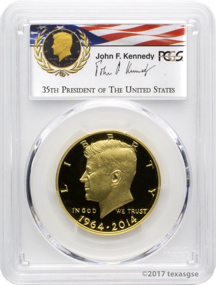 【５枚組】PCGS PR69DCAM 2014 S アメリカ・ザ・ビューティフル 2014-W 50th Anniversary Kennedy Gold Half-Dollar PCGS