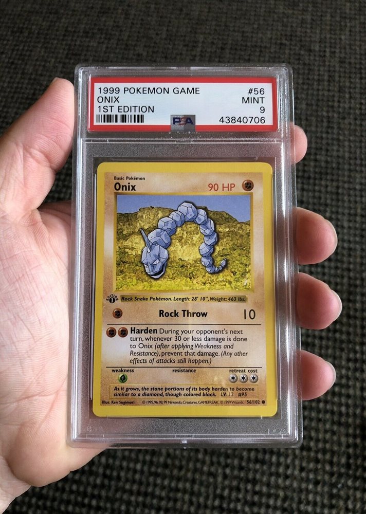 Auction Prices Realized Tcg Cards 1999 Pokemon Game Onix 1st Edition