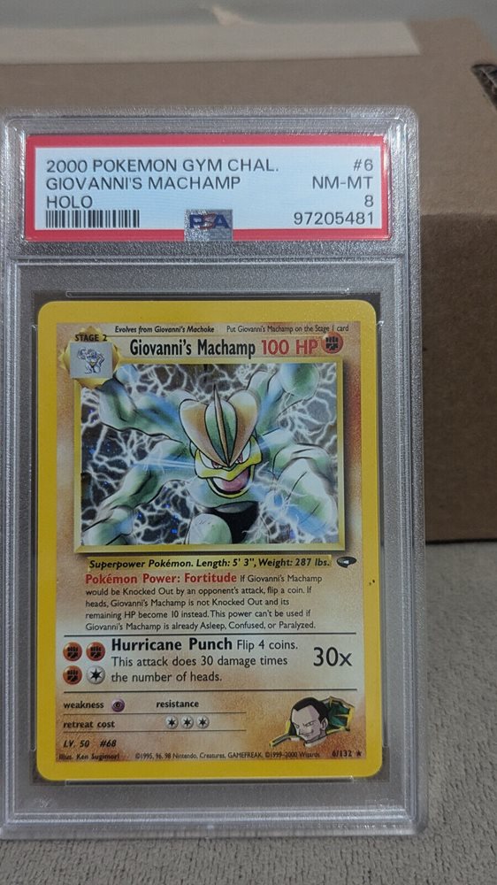 Giovanni's Machamp 100 HP ポケモンカード 1999 Pokemon Japanese Gym 2 #68 Giovanni's Machamp PSA 9