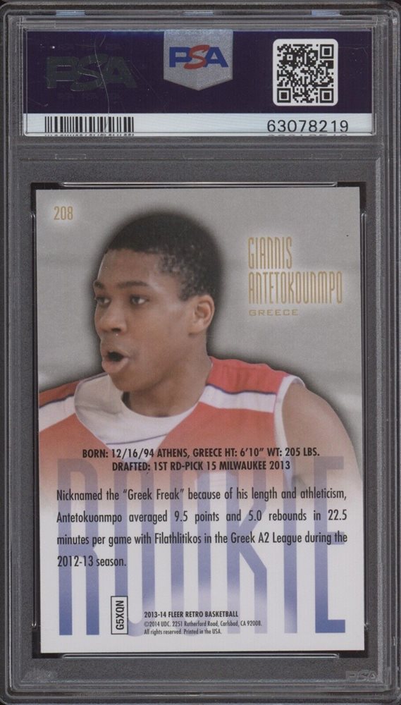 Auction Prices Realized Basketball Cards 2013 FLEER RETRO Giannis